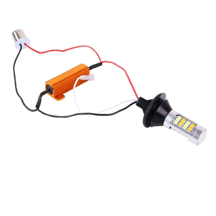 2 PCS 1156/BA15S/BAU15S 10W 1000 LM 6000K White + Yellow Light DRL&Turn Light with 42 SMD-2835-LE...