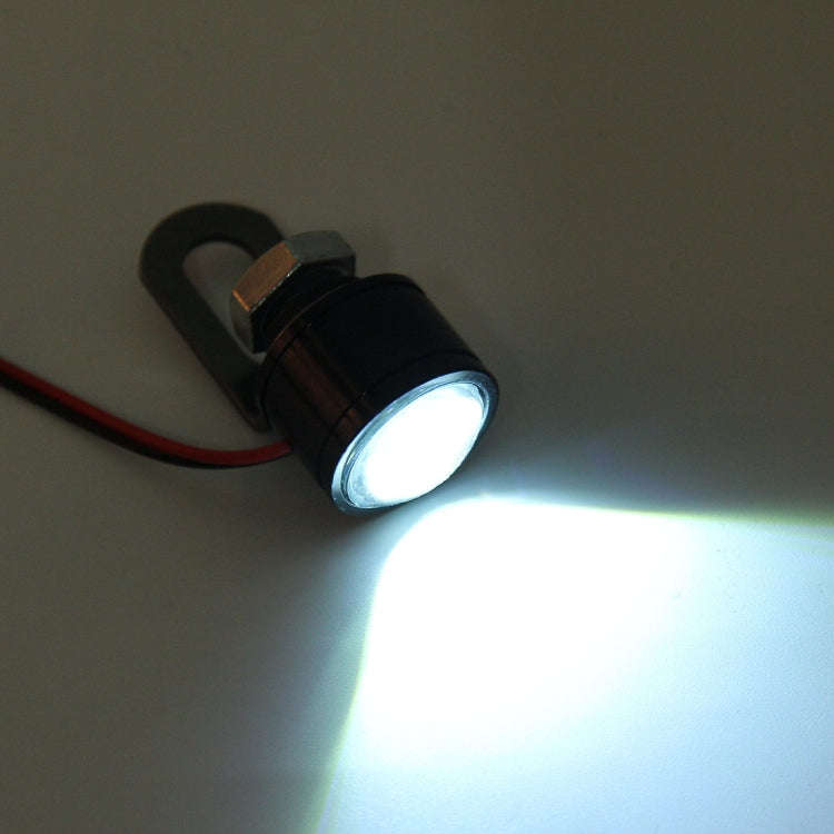 2 PCS 12V 3W  White Light Eagle Eyes LED Strobe Light For Motorcycle Wire Length: 90cm