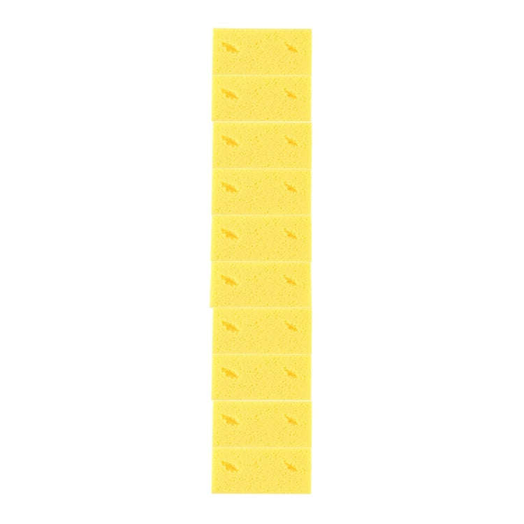 Car Care Wear-resistant Brown Soft Sponge Car Wash Cleaning Pad(Yellow)