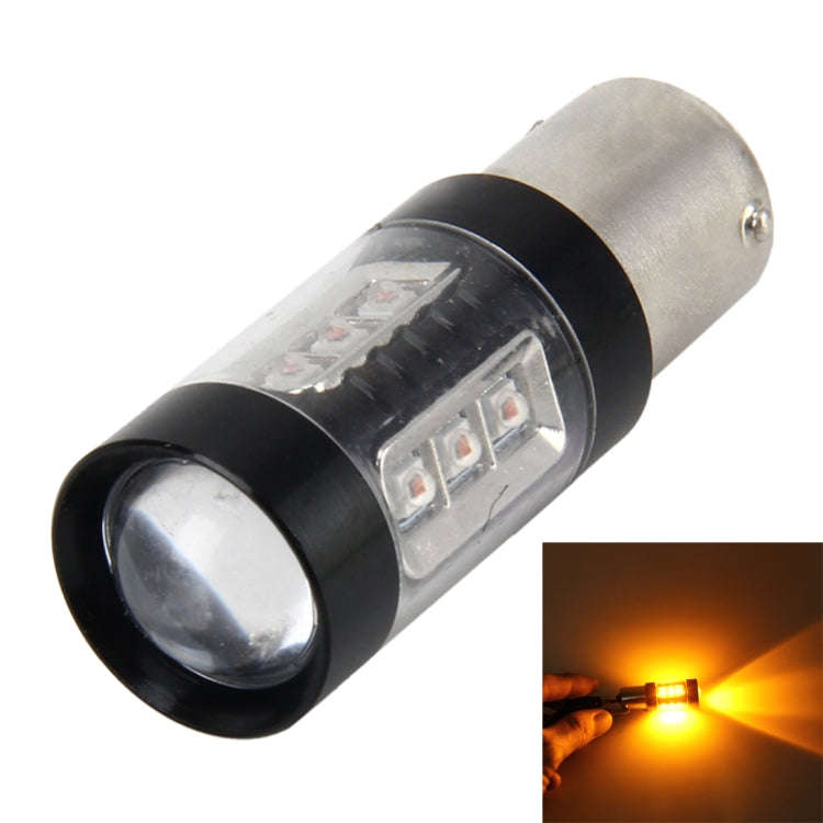 1156/BA15S 80W 1000 LM Car Auto Turn Light  Backup Light with 16  Lamps, DC 12-24V(Yellow Light)