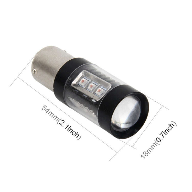 1156/BA15S 80W 1000 LM Car Auto Turn Light  Backup Light with 16  Lamps, DC 12-24V(Yellow Light)