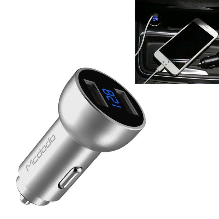 Mcdodo CC-3871 2-Ports USB LED Smart Digital Display Car Charger, For iPhone, iPad, Samsung, HTC,...
