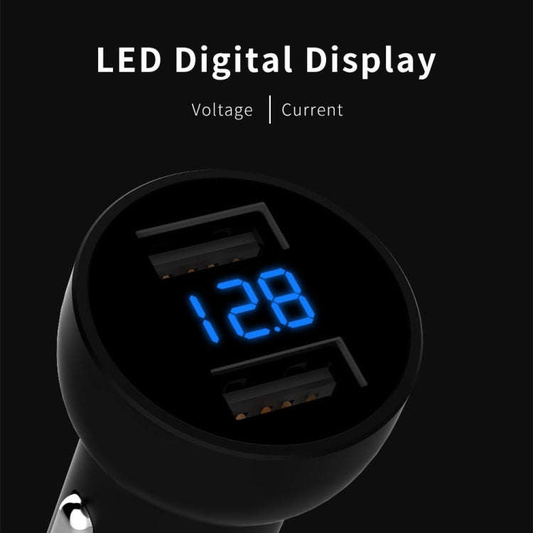 Mcdodo CC-3871 2-Ports USB LED Smart Digital Display Car Charger, For iPhone, iPad, Samsung, HTC,...