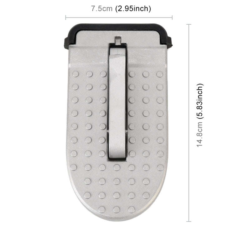 Multi-function Car Door Sill Step Pedals Pads (Silver)