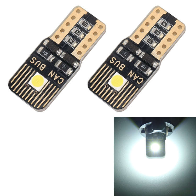 2 PCS T10 / W5W / 168 / 194 DC12V / 1.3W / 6000K / 110LM 2LEDs SMD-3030 Car Clearance Light, with...
