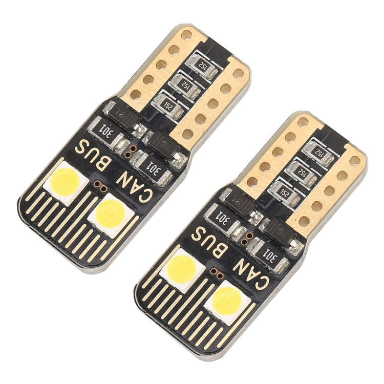 2 PCS T10 / W5W / 168 / 194 DC12V / 1.6W / 6000K / 130LM 4LEDs SMD-3030 Car Clearance Light, with...