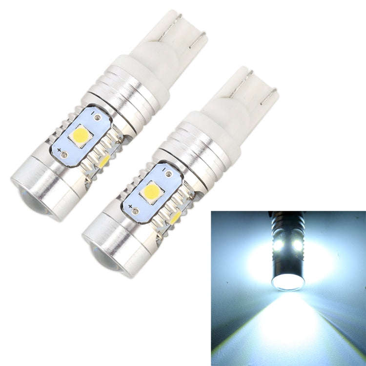 2 PCS T10 / W5W / 168 / 194 DC12V / 4.5W / 6000K / 360LM 6LEDs SMD-3030 Car Clearance Light, with...
