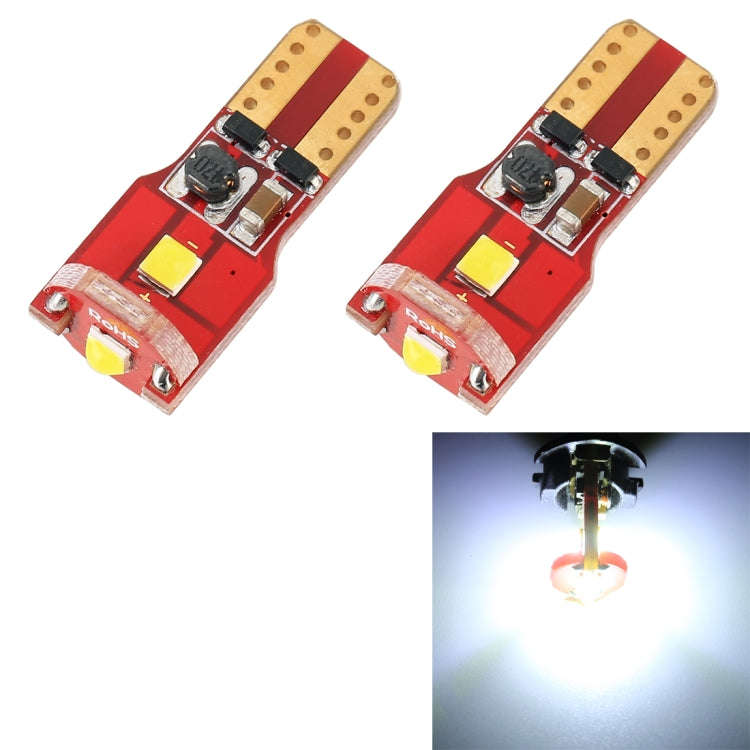 2 PCS T10 / W5W / 168 / 194 DC12V / 1.6W / 6000K / 130LM 3LEDs SMD-3030 Car Red Board Clearance L...