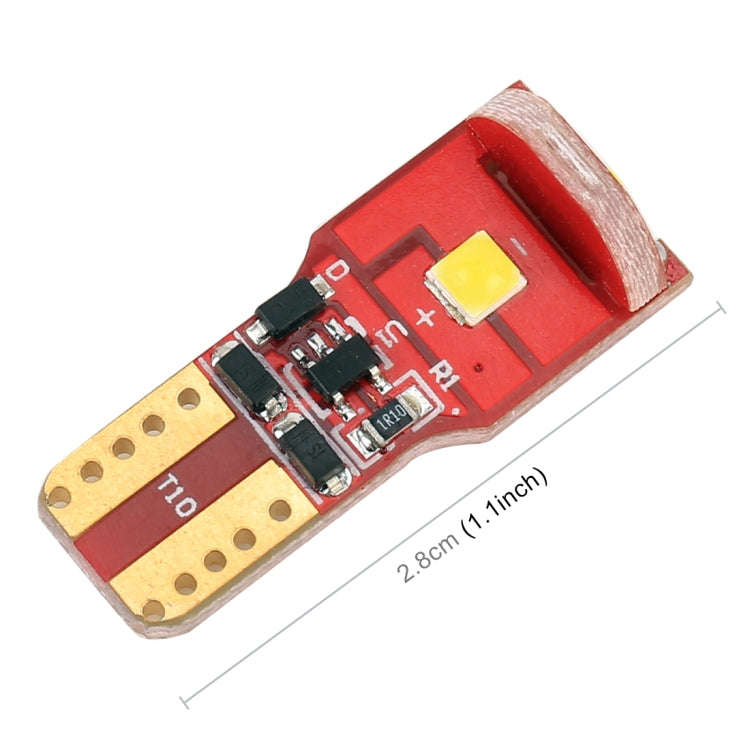 2 PCS T10 / W5W / 168 / 194 DC12V / 1.6W / 6000K / 130LM 3LEDs SMD-3030 Car Red Board Clearance L...