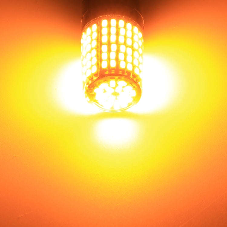 2 PCS 1156 / BA15S DC12V / 18W / 1080LM Car Auto Turn Lights with SMD-3014 Lamps (Yellow Light)