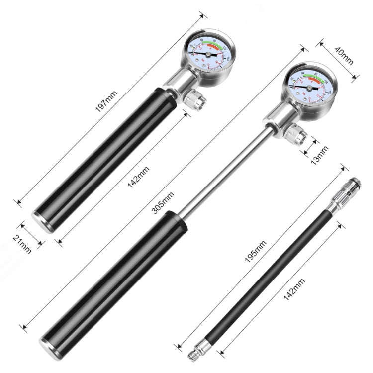 Portable High Pressure Pump Bicycle Pump Mini Mountain Bike Pump + Glue-free Tire Repair Box
