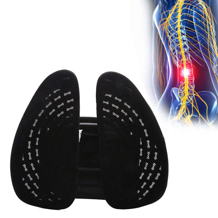 Car Lumbar Support Office Seat Belt Backrest Double Cushion Car Home Massage Lumbar Ice Silk Pill...