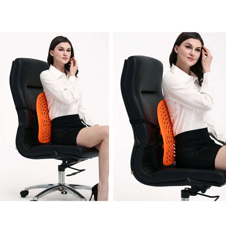 Car Lumbar Support Office Seat Belt Backrest Double Cushion Car Home Massage Lumbar Ice Silk Pill...