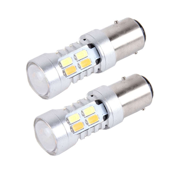 2 PCS 1157 10W 1000 LM 6000K White + Yellow Light Turn Signal Light with 20 SMD-5730-LED Lamps An...