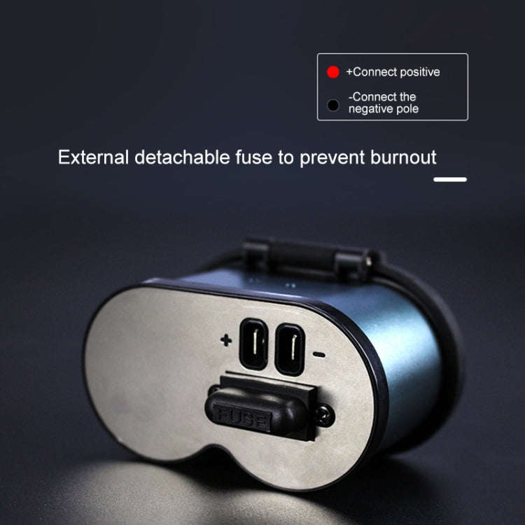 Portable Motorcycle Aluminum Alloy Dual USB Charger Cigarette Lighter (Gold)