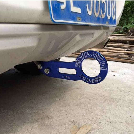 Benen Aluminum Alloy Rear Tow Towing Hook Trailer Ring for Universal Car Auto with Two Screw Hole...