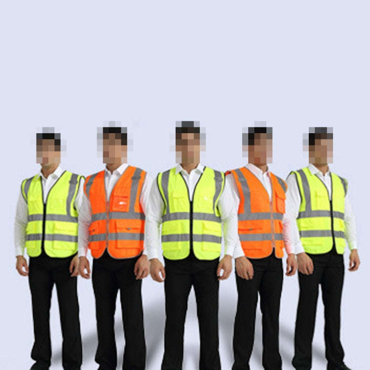 XL Reflective Fluorescent Vest Safty Cloth Driving School Construction Traffic Safty Warning Work...