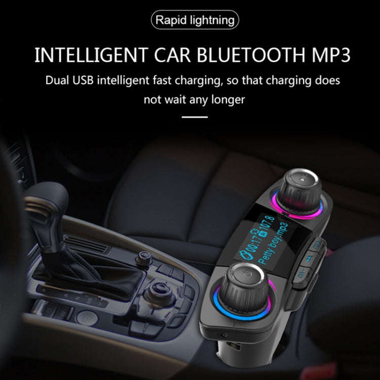 BT06 Dual USB Charging Smart Bluetooth 4.0 + EDR FM Transmitter MP3 Music Player Car Kit with 1.3...