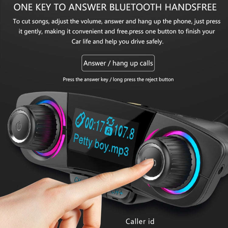 BT06 Dual USB Charging Smart Bluetooth 4.0 + EDR FM Transmitter MP3 Music Player Car Kit with 1.3...