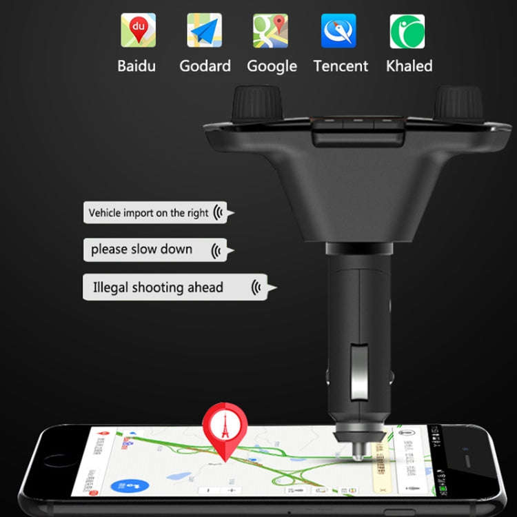 BT06 Dual USB Charging Smart Bluetooth 4.0 + EDR FM Transmitter MP3 Music Player Car Kit with 1.3...