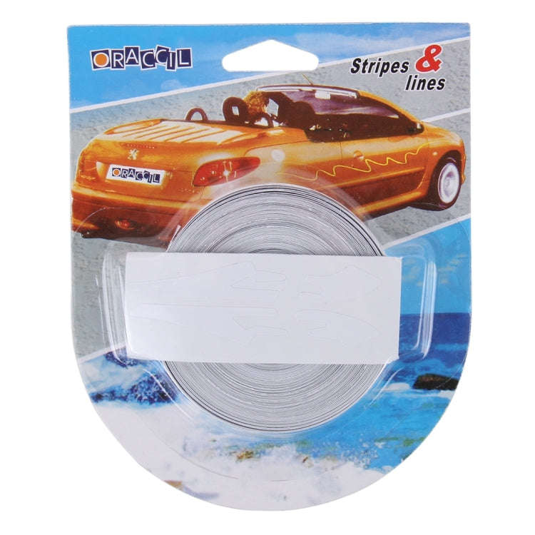 12mm × 9.8m Car Self Adhesive Decorative Stripe Tape Line(White)