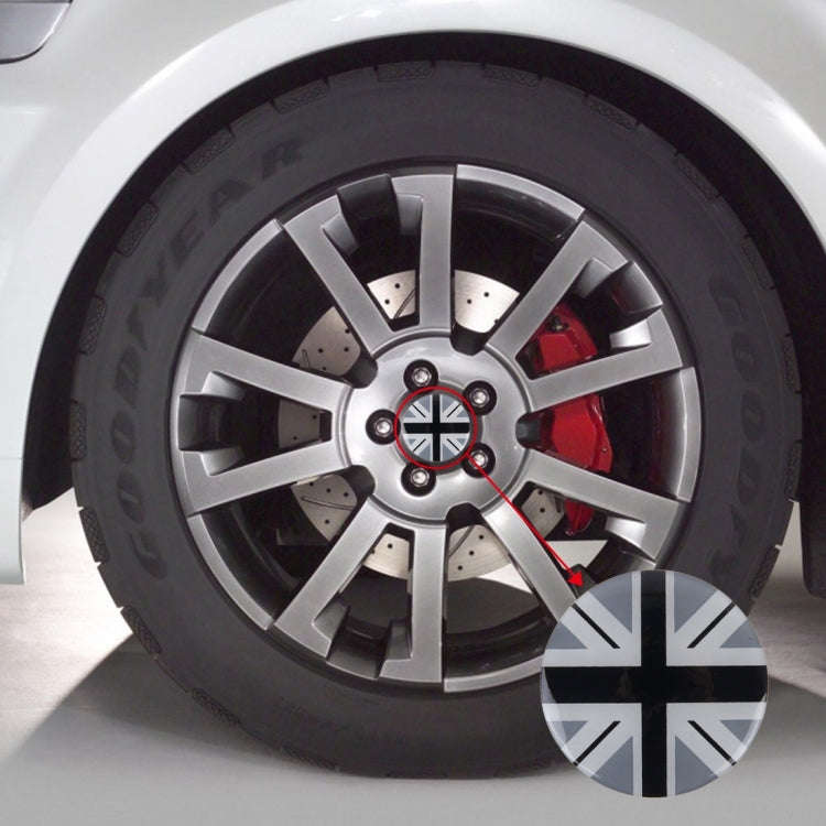 4 PCS National Flag Metal Car Sticker Wheel Hub Caps Centre Cover Decoration