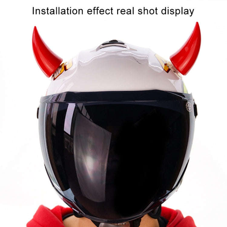 2 PCS Motorcycle Helmet Devil Decoration Motorbike Helmet Suction Cups Horns Decoration Headwear ...