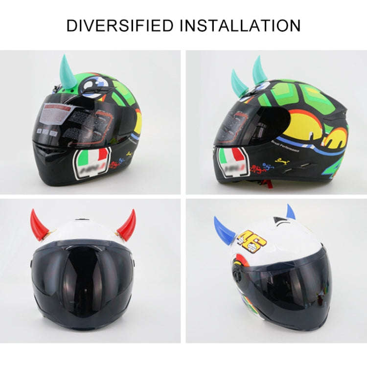 2 PCS Motorcycle Helmet Devil Decoration Motorbike Helmet Suction Cups Horns Decoration Headwear ...