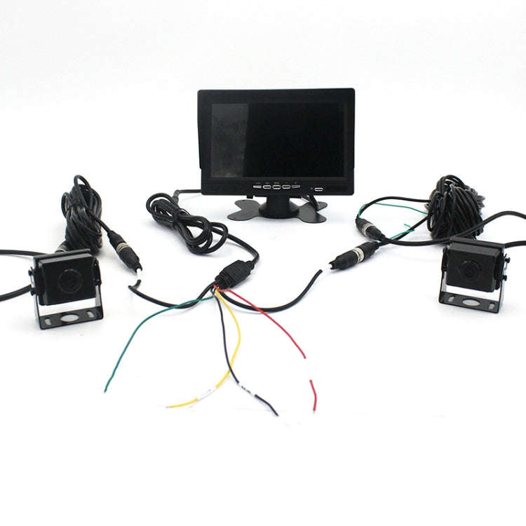 PZ612-2AHD IP67 120 Degree Car AHD 1080P 2 Megapixels 7 inch Front and Rear Double Recording 2 Wa...