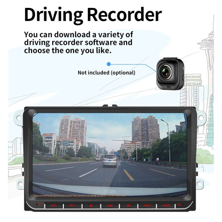 9093 HD 9 inch Car Android 8.1 Radio Receiver MP5 Player for Volkswagen, Support FM & Bluetooth &...