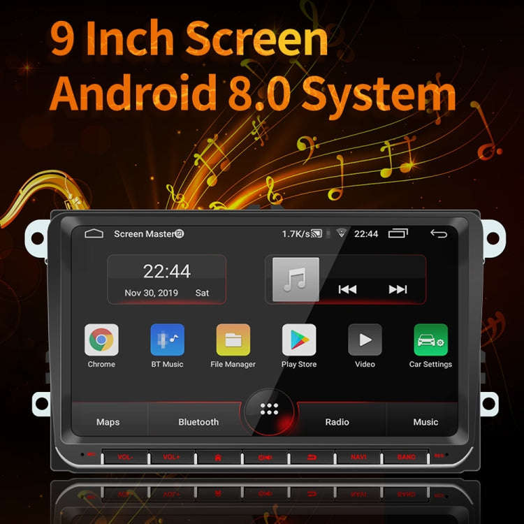 9093 HD 9 inch Car Android 8.1 Radio Receiver MP5 Player for Volkswagen, Support FM & Bluetooth &...
