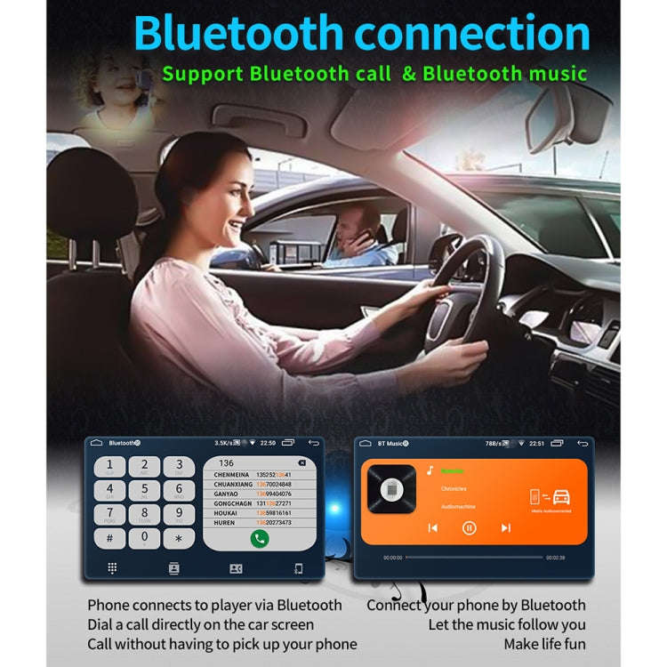 9093 HD 9 inch Car Android 8.1 Radio Receiver MP5 Player for Volkswagen, Support FM & Bluetooth &...
