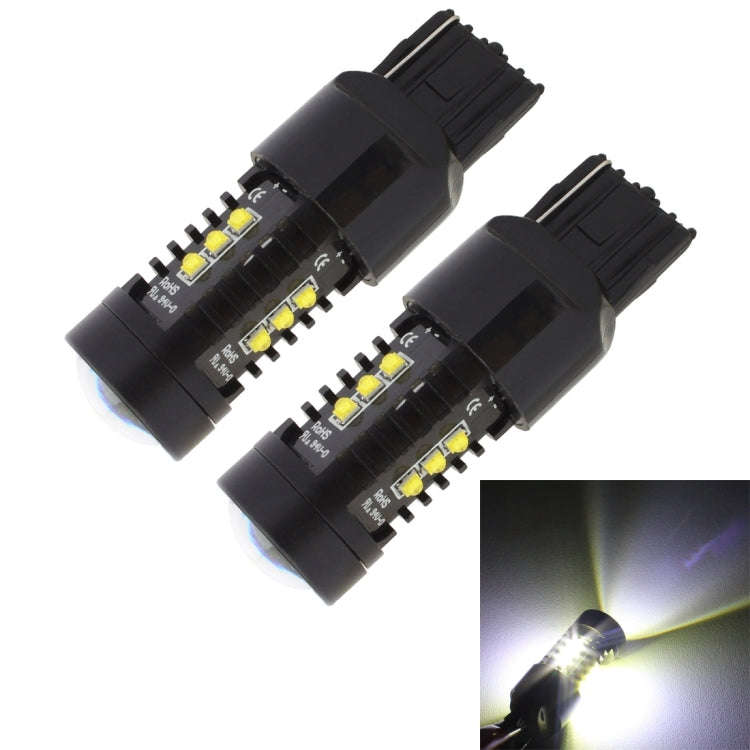 2 PCS MZ 10W 1080LM 5500K 7440 12 XB-D LED Car Reverse Lights T20 Tail Backup Lamps Car Tail Park...