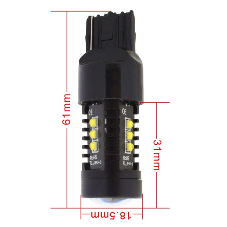 2 PCS MZ 10W 1080LM 5500K 7440 12 XB-D LED Car Reverse Lights T20 Tail Backup Lamps Car Tail Park...