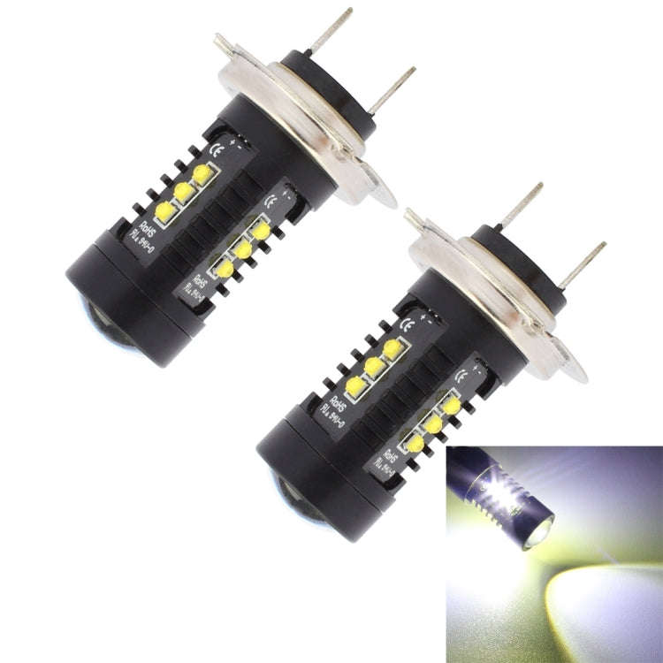 2 PCS MZ 10W 1080LM 5500K H7 12 XB-D LED Car Front Fog Lights Car Car Fog Light Auto Daytime Runn...