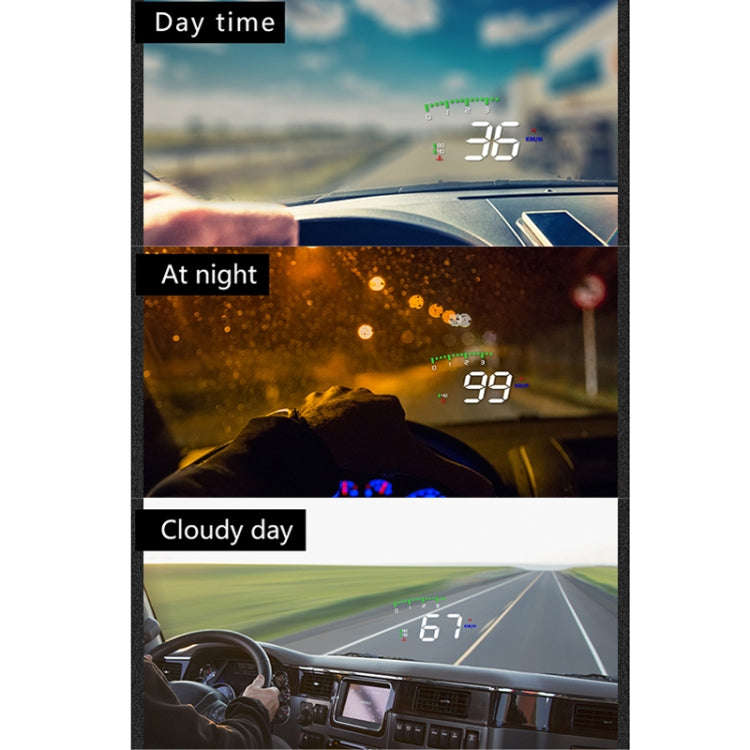 A900 OBD2 3.5 inch Vehicle-mounted Head Up Display Security System, Support Car Speed / Engine Re...