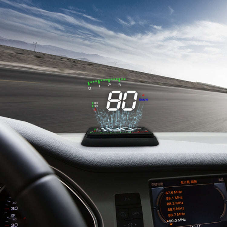 A900 OBD2 3.5 inch Vehicle-mounted Head Up Display Security System, Support Car Speed / Engine Re...