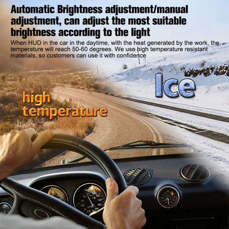 D5000 OBD2 5 inch Vehicle-mounted Head Up Display Security System, Support Car Speed / Engine Rev...