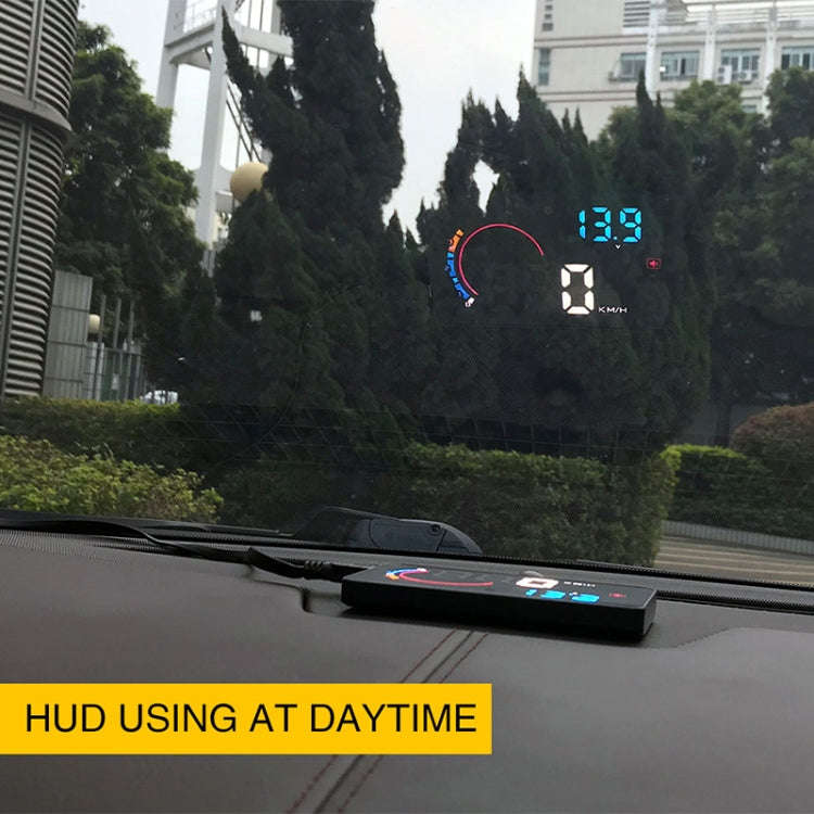 D2500 OBD2+GPS 4 inch Vehicle-mounted Head Up Display Security System, Support Car Speed / Engine...