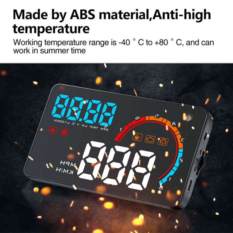 D2500 OBD2+GPS 4 inch Vehicle-mounted Head Up Display Security System, Support Car Speed / Engine...