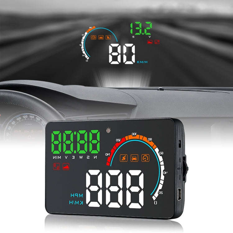 Q5 GPS 4 inch Vehicle-mounted Head Up Display Security System, Support Running Speed & Direction ...