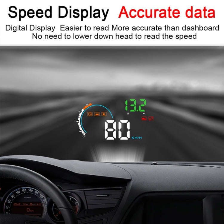 Q5 GPS 4 inch Vehicle-mounted Head Up Display Security System, Support Running Speed & Direction ...