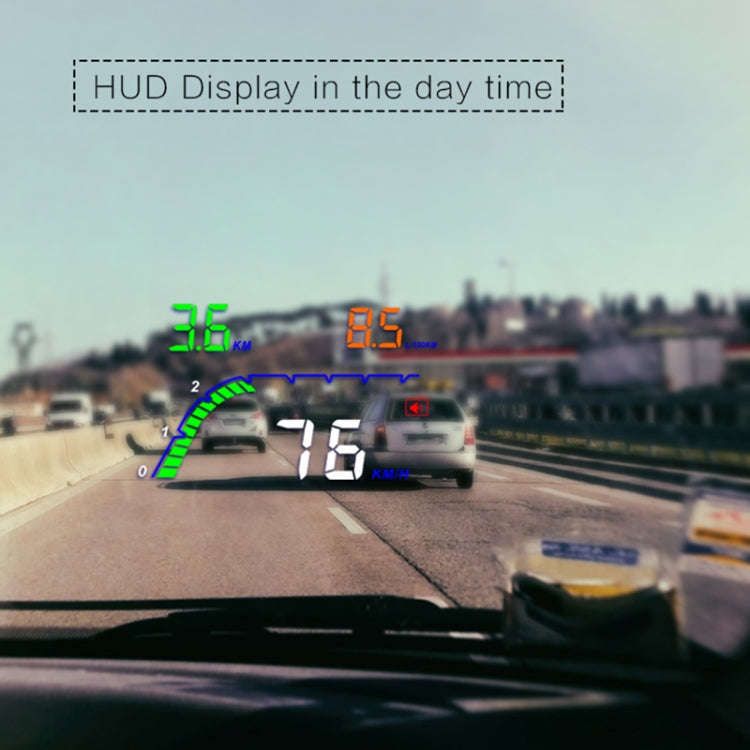 T100 OBD2 4 inch Vehicle-mounted Head Up Display Security System, Support Car Speed / Engine Revo...
