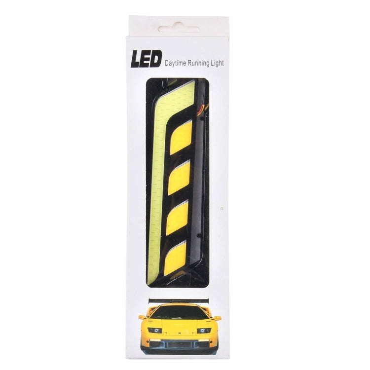 2 PCS DC 12V 10W 800LM 5500K Car DRL Daytime Running Lights Lamp,Cable Length:25cm(White Light + ...