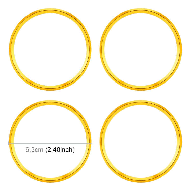 4 PCS Car Metal Wheel Hub Decoration Ring for BMW 5 Series 2018 (Gold)