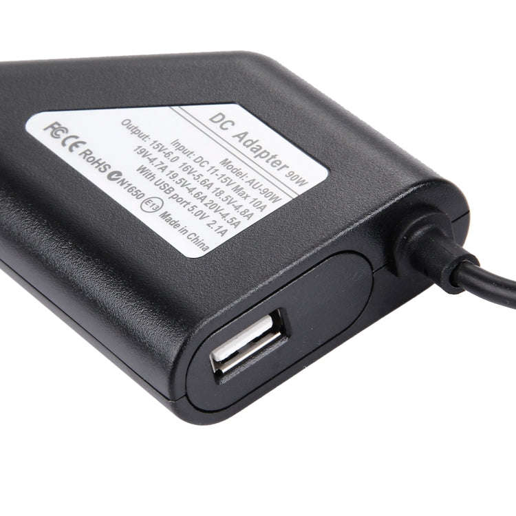 Laptop Notebook Power 90W Universal Car Charger with 8 Power Adapters & 1 USB Port for Samsung, S...