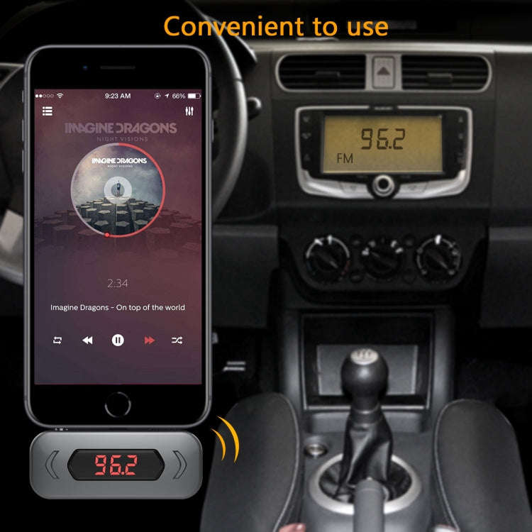 Doosl DSER116 Multifunctional Car FM Transmitter Wireless Music Receiver with 3.5mm Jack & LCD Di...