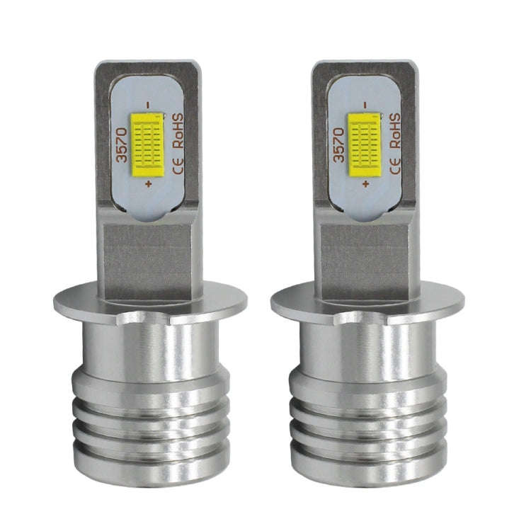 2 PCS H3 72W 1000LM 6000-6500K Super Bright Car Fog Light LED Bulbs, DC 12-24V(Yellow Light)