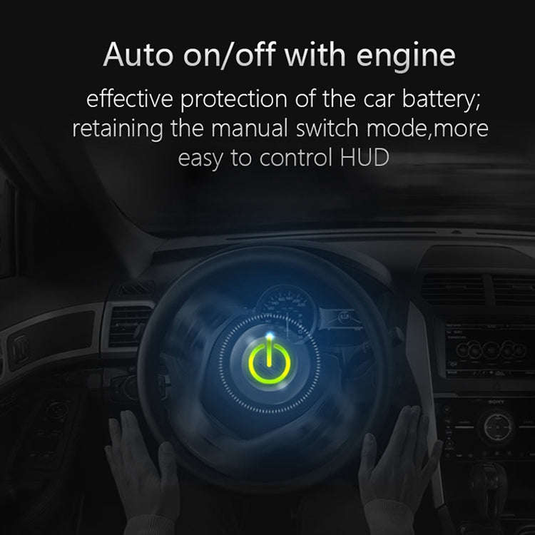 P9 HUD 3.6 inch Car OBD2 Smart Digital Meter with Multi-color, Speed & RPM & Water Temperature & ...