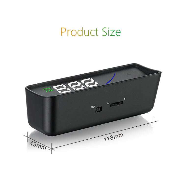 P9 HUD 3.6 inch Car OBD2 Smart Digital Meter with Multi-color, Speed & RPM & Water Temperature & ...